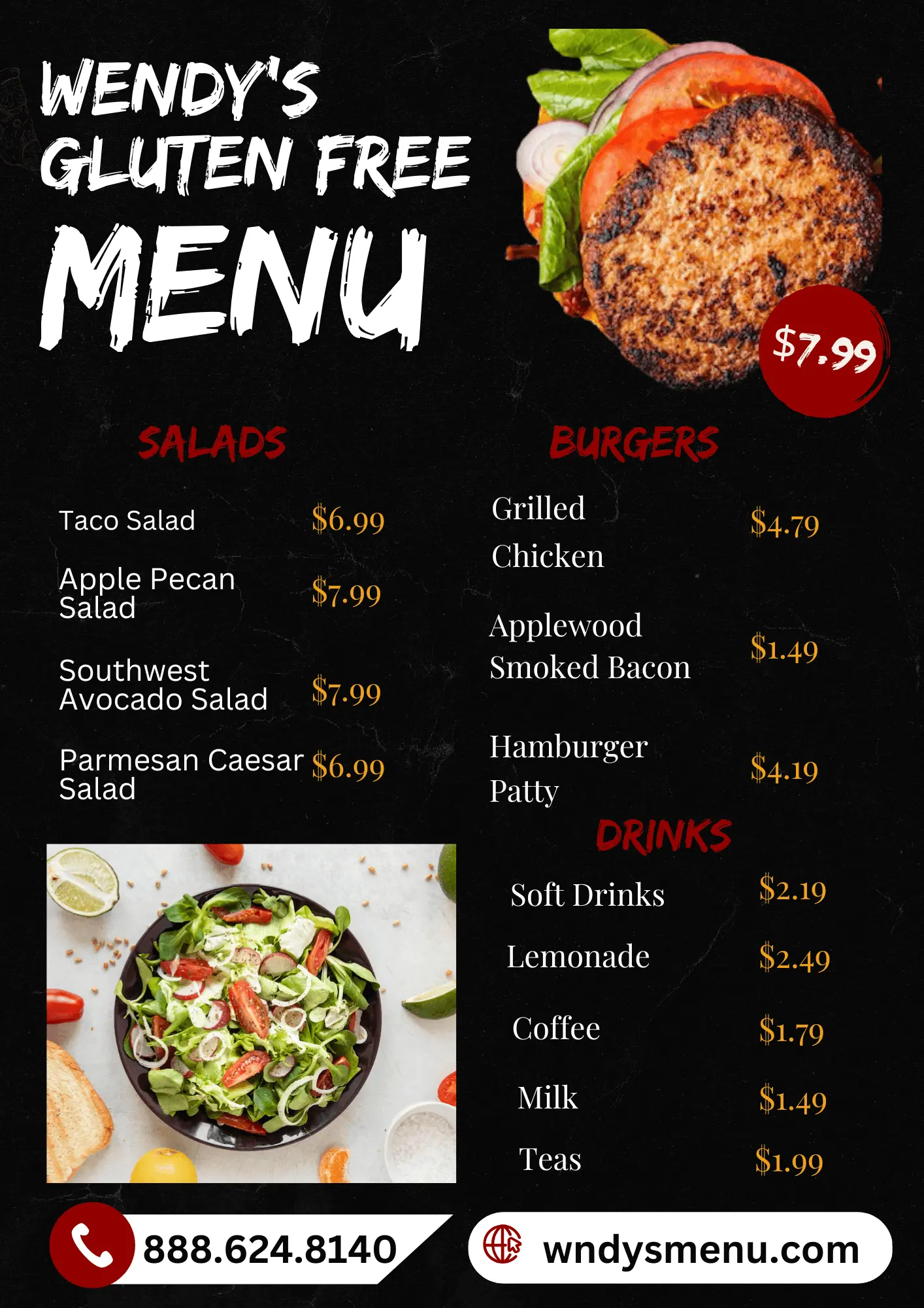 Wendy's Gluten Free Menu